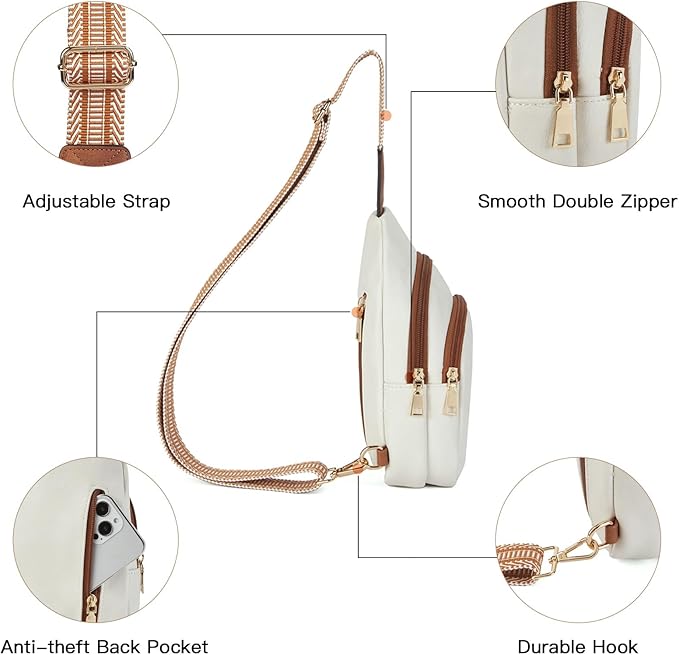 Telena Crossbody Bags for Women Leather Cross Body Sling Bag for Woman Travel
