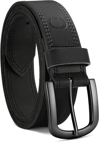 CHAOREN Full Grain Leather Belt for Men, Work Belts for Men Heavy Duty, Daily Wear for Jeans Pants