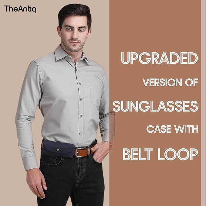 Leather Sunglasses Case Genuine Eyeglass Holder Reading Glasses Protector Vintage Eyewear Storage for Men and Women