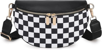 Eslcorri Small Crossbody Sling Bag for Women Trendy - Fanny Packs Leather Chest Belt Bum Bag Anti Theft Purse for Travel