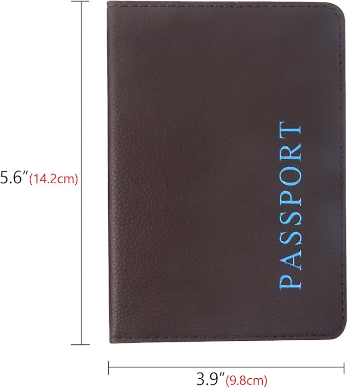 Honbay 2PCS Artificial Leather Passport Holder Cover Passport Case for Men and Women