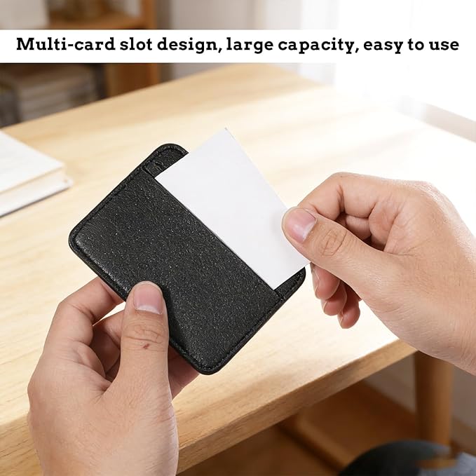 1 Pcs ID Badge Holder Horizontal Black Badge Holder Name Tag Holders Leather Black Waterproof Name Badges Holders Single-Side Clear Card Multiple Card Slots Holderes for Staff Offices Employees
