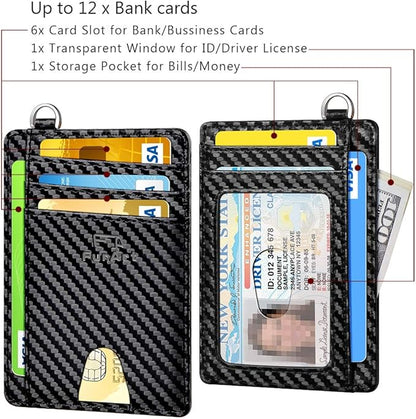FurArt Slim Minimalist Wallet, Front Pocket Wallets, RFID Blocking, Credit Card Holder for Men