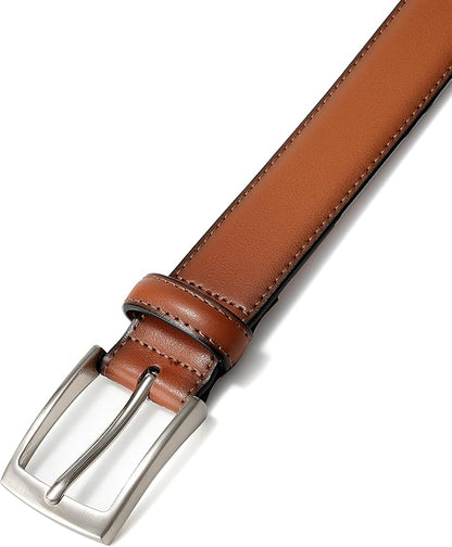 MILORDE Men's Genuine Leather Dress Belt, Handmade, 100% Cow Leather, Fashion & Classic Designs for Work Business and Casual