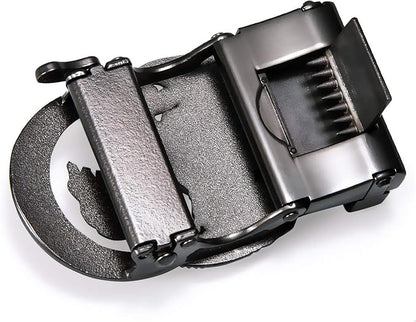 Barry.Wang Mens Belts Leather Ratchet Automatic Buckle Slide Click 1 3/8" Designer Dress Fashion Classic Casual Work Business