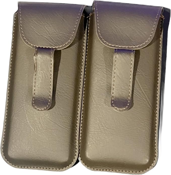 Semi Hard Pocket Clip EyeGlass case Regular Size (brown). BOGO) 2for1