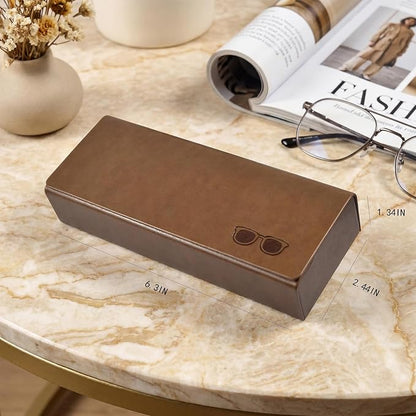 Glasses Case hard shell,3-in-1 Sunglasses Case & Eyeglass Case with Cleaning Cloth & Storage Pouch