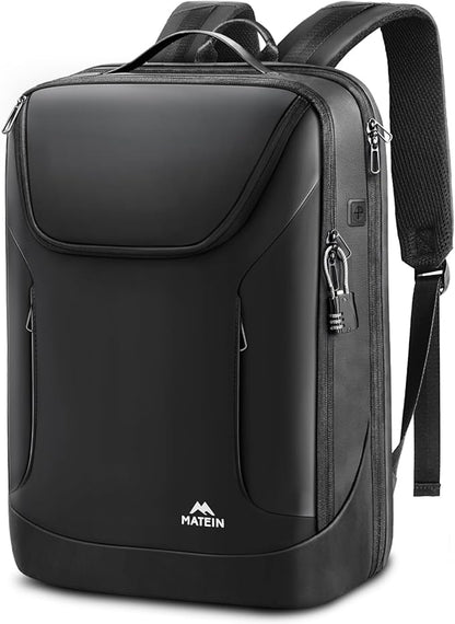 MATEIN Waterproof Laptop Backpack for Men Work, Anti Theft 17 Inch Business Backpack with Lock, Large TSA Tech Backpacks College Computer Back Pack Office Travel, Black
