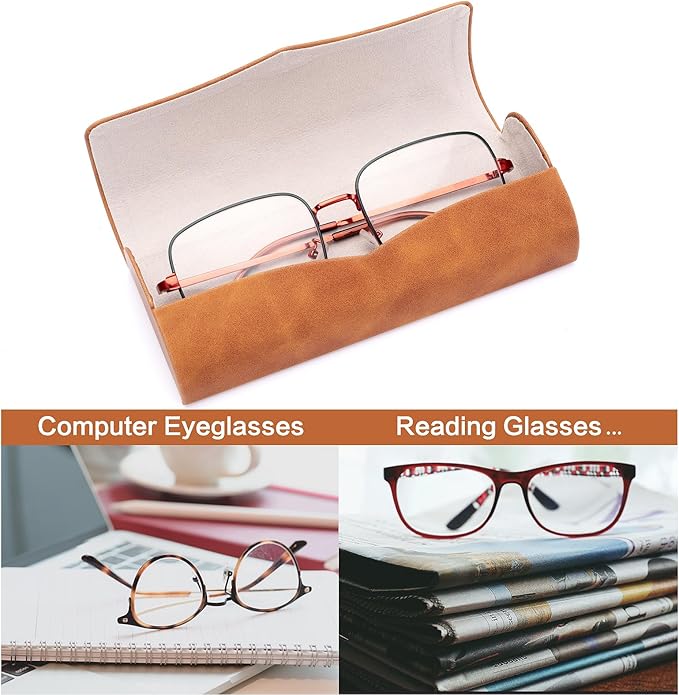 Vemiss Hard Shell Eyeglass Cases, Lightweight Portable Glasses Case for Women Men