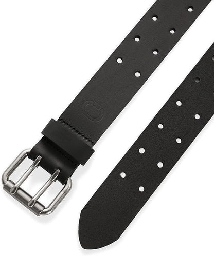 CHAOREN Work Belts for Men Heavy Duty - 1.5" Full Grain Leather Belt Casual - Fully Adjustable, Double Prong