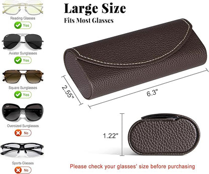 RayLove Ultimate Glasses Case Kit, Hard Shell Sunglasses and Eyeglass Case with Cleaning Cloth, Screwdriver, Ear Hooks