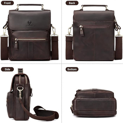 gzcz Leather Sling Shoulder Crossbody Bag Man Purse Messenger Bags for Men Women Outdoor Travel Business | Man, Purse, Outdoor, Travel, Business