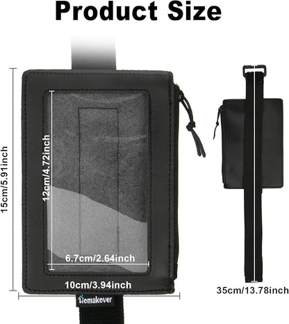 Registration & Insurance Card Document Holder for Visor, Carrying Case for High Road Registration and Insurance Pocket, Adjustable Visor Bag Drivers License Holder, Fit Most Car, SUV and Truck (Black)
