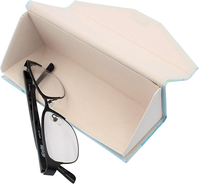 Real Sic Glasses Case for Men and Women - Magnetic Folding Hard Shell Sunglass Holder - Inspired by Solid Color