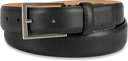 Calvin Klein Men's Leather Dress Belt - Sleek Modern Style for Business & Everyday Wear