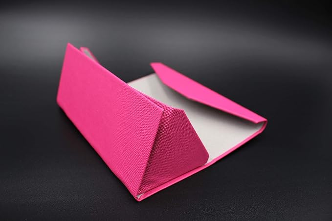 Real Sic Glasses Case for Men and Women - Magnetic Folding Hard Shell Sunglass Holder - Inspired by Solid Color