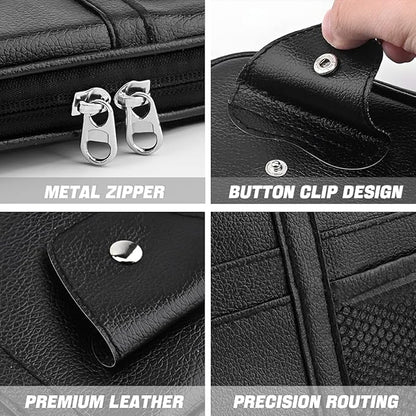 Car Sun Visor Organizer, Sunglass Holder and Storage Pocket, Card Cash Pouch with Multi-Pocket Net Zipper, Case Bag for License Pen Key, Auto Interior Accessories for Truck, SUV, Van (Red)