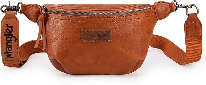 Wrangler Large Fanny Packs for Women Waist Bag Travel Belt Bags Crossbody Sling Purse