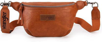 Wrangler Large Fanny Packs for Women Waist Bag Travel Belt Bags Crossbody Sling Purse