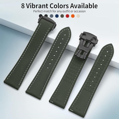 ULLCHRO Watch Strap Watch Band 20mm 22mm Man Waterproof Quick Release Bands Sport Replacement Strap Soft FKM Rubber Watchband