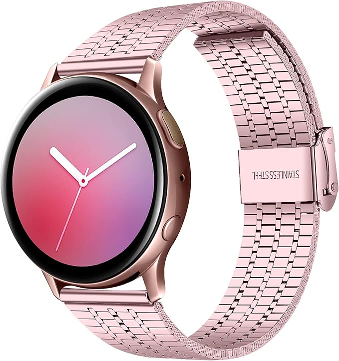 Moran Stainless Steel Watch Band 20mm Quick Release Replacement Metal Strap 20mm 22mm Compatible for Samsung Galaxy Watch 5 40mm 44mm/ 5 Pro 45mm，Garmin Watch,Huawei,Fossil,Seiko,Citizen,Ticwatch