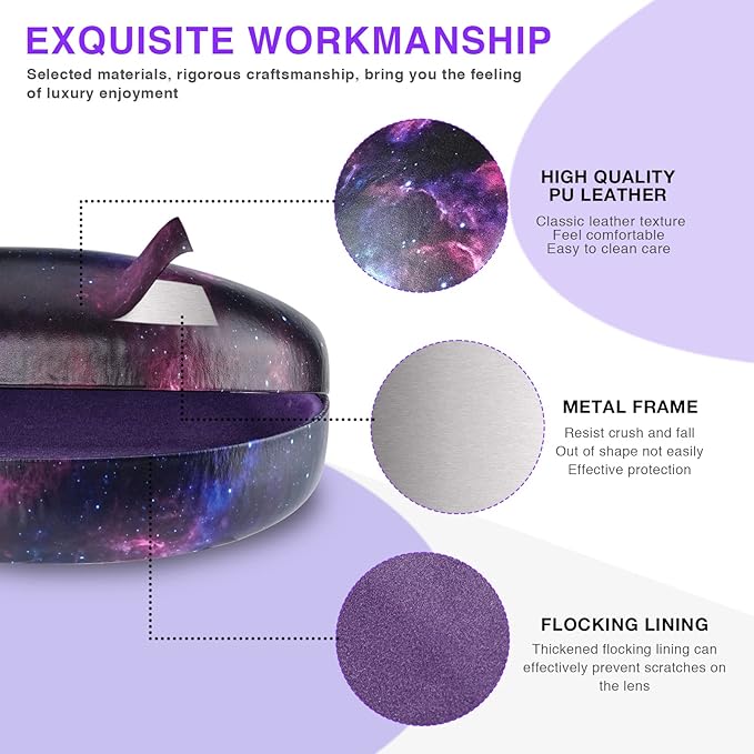 molshine Hard Shell Sunglasses Case,Large Glasses Case for Women Men Oversized Sunglass Eyeglasses