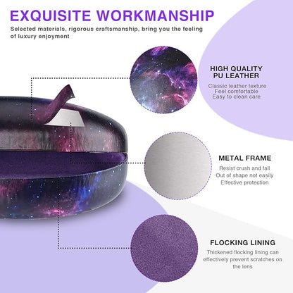 molshine Hard Shell Sunglasses Case,Large Glasses Case for Women Men Oversized Sunglass Eyeglasses