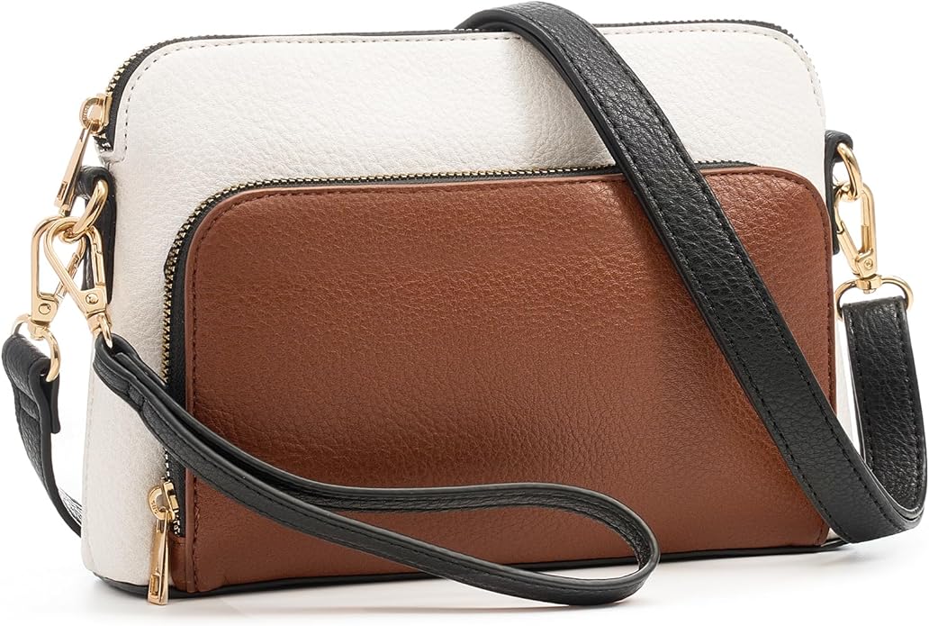 Marvolia Crossbody Bag for Women - PU Leather Shoulder Bag Trendy Small Crossbody Purse Bag for Travel Work Party