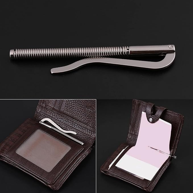 Metal Money Clips Replacement Bar 80mm Insert for Bifold Wallets, 5pcs Credit Card Holders, Cash Organizers Slim and Durabled Clips for Purse, Business, Daily Use