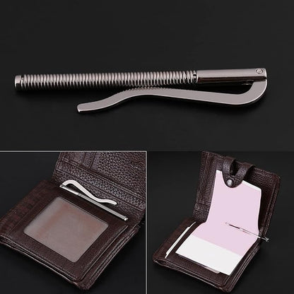 Metal Money Clips Replacement Bar 80mm Insert for Bifold Wallets, 5pcs Credit Card Holders, Cash Organizers Slim and Durabled Clips for Purse, Business, Daily Use
