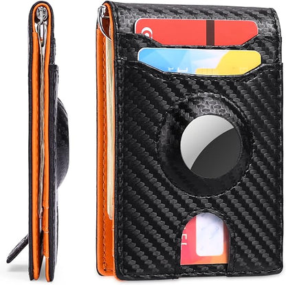 Wallets for Men Slim Leather Money Clip Mens - RFID Blocking Front Pocket Bifold Wallet Credit Card Holde