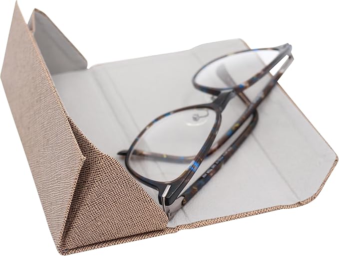 Real Sic Glasses Case for Men and Women - Magnetic Folding Hard Shell Sunglass Holder - Inspired by Solid Color