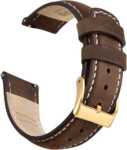 Ritche Christmas Gift Quick Release Leather Watch Bands Genuine Watch Straps for Men Women Top Grain Leather Watch Strap, White Elephant Gifts, Stocking Stuffers for Men, Father's Day gifts