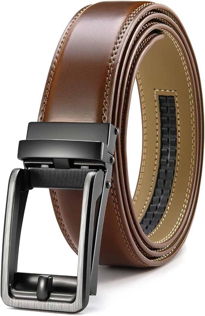 CHAOREN Click Belts for Men - Mens Ratchet Belt 1 3/8" for Dress Pants - Perfect Companion to Men's Oxfords