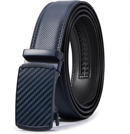 VATAN Men's Belt Leather Ratchet Belt for Men Dress Casual Every Day with Adjustable Buckle, Trim to Fit