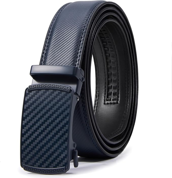 VATAN Men's Belt Leather Ratchet Belt for Men Dress Casual Every Day with Adjustable Buckle, Trim to Fit