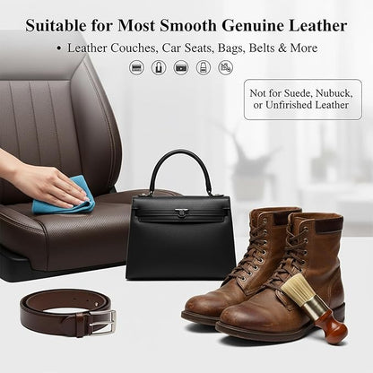 Leather Restore Cream – Leather & Furniture Restoration Salve, Leather Scratch Polish Remover, Long-Lasting Protector, Easy & Fast to Use, Conditioner & Cleaner for Couch, Car Seat, Boots