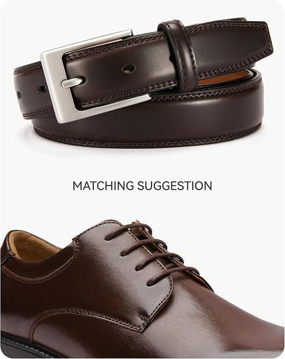 CHAOREN Mens Belts Leather Gift for Men - Ideal Match for Mens Dress Shoes