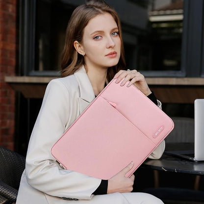 MOSISO Laptop Case 13 inch, Laptop Sleeve Compatible with MacBook Neo/Air/Pro 13 inch with A18/M5/M4/M3/M2/M1 Chip 2026-2016, Polyester Vertical Computer Sleeve Bag with Pocket, Pink