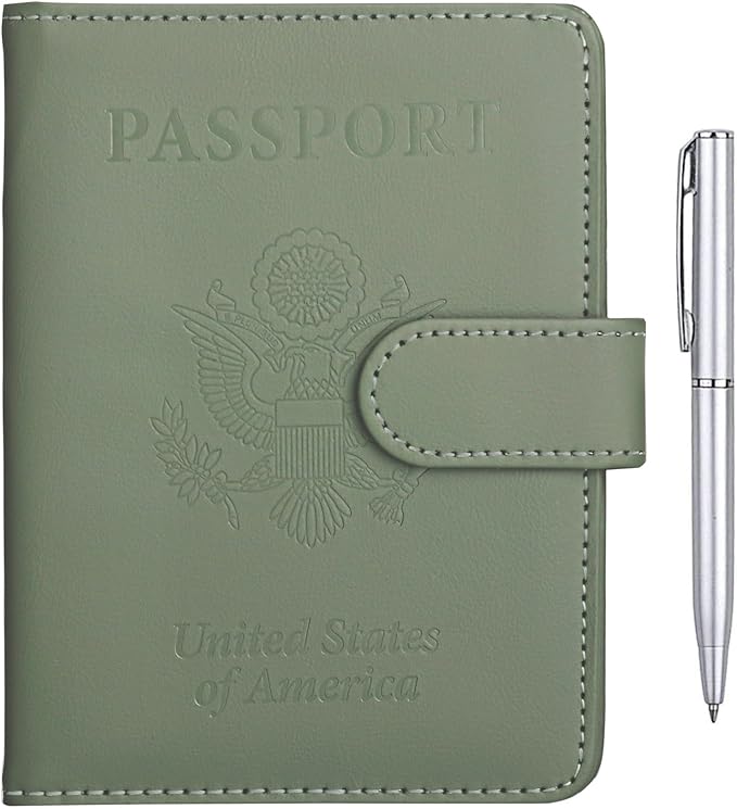 TIGARI Passport Holder for Travel Women Men, PU Leather Waterproof RFID Wallet Cover Case Sleeve, Valentines Day Gifts, Vacation Plane Cruise Travel Document Organizer Essentials