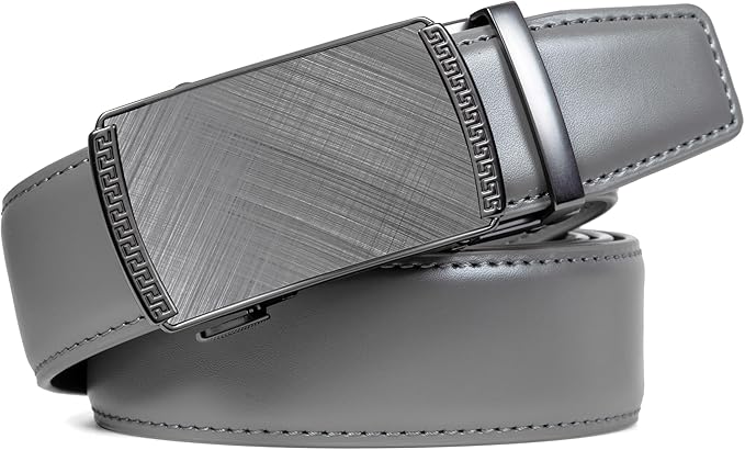 Founders & C Ratchet Belts for Men-Black/Brown Belt Leather 1 3/8" for Casual Dress-Micro Adjustable Belt