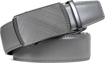 Founders & C Ratchet Belts for Men-Black/Brown Belt Leather 1 3/8" for Casual Dress-Micro Adjustable Belt