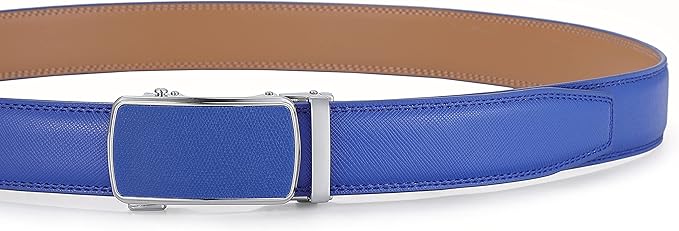 Lingli Men's Belt,Ratchet Dress Belt with Automatic Buckle Brown/Black-Trim to Fit-35mm wide