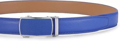 Lingli Men's Belt,Ratchet Dress Belt with Automatic Buckle Brown/Black-Trim to Fit-35mm wide