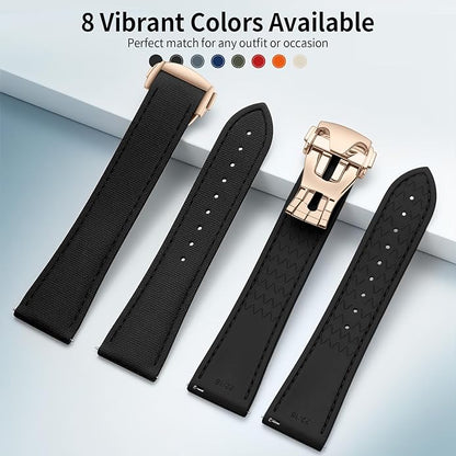 ULLCHRO Watch Strap Watch Band 20mm 22mm Man Waterproof Quick Release Bands Sport Replacement Strap Soft FKM Rubber Watchband