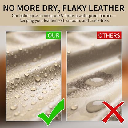 Leather Recoloring Balm and Leather Repair Kit for Furniture, Beige Leather Dye for Couches, Car Seats, Leather Paint & Stain for Sofa, Chairs, Bags, and More
