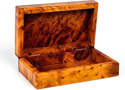 Hand Carved Wooden Multipurpose Keepsake Jewelry Decorative Art Box Storage Organizer (Large wood Box,Antique) (LARGE)