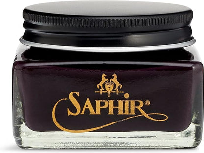 Saphir Medaille d'Or Pommadier Cream 75ml – Natural Cream Leather Shoe Polish, Leather Conditioner for Boots, Handbags