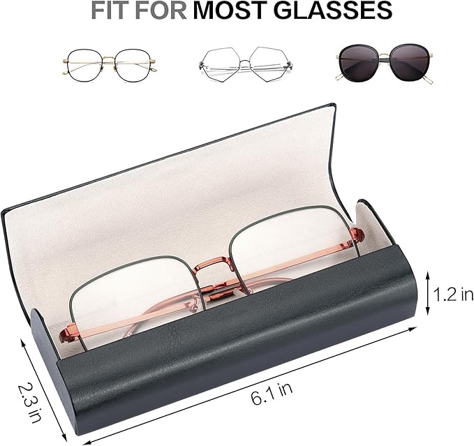 Vemiss Hard Shell Eyeglass Cases, Lightweight Portable Glasses Case for Women Men