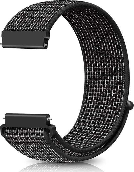 24mm Nylon Sport Quick Release Watch Band Compatible with Garmin Venu X1/TicWatch Altas/TicWatch Pro 5/Pro 5 Enduro/COROS Nomad/iTouch AIR 4 41mm 46mm/AIR 3 44mm/Suunto 9/9 Baro/9 Titanium